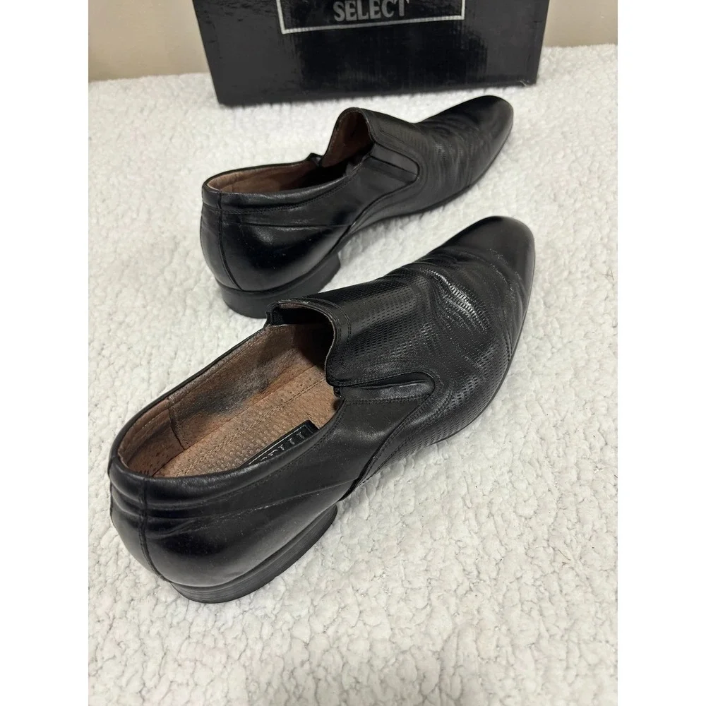 Fratelli Select 10 Black‎ Leather Mens Slip On Loafers Casual Vintage Shoes